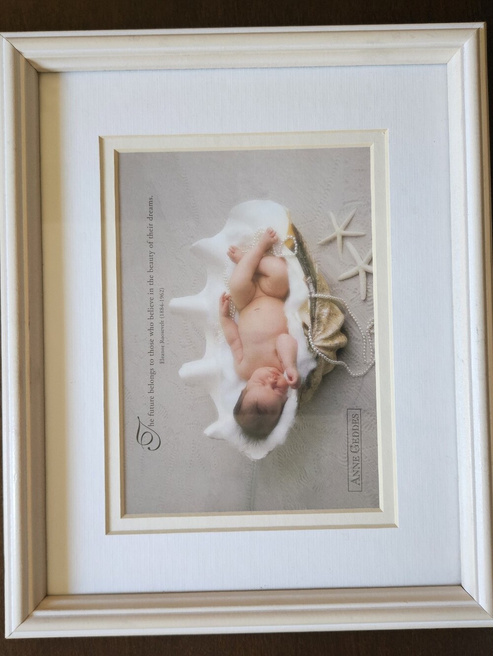 Anne Geddes Classic Cream Framed Baby Photo Wall Art